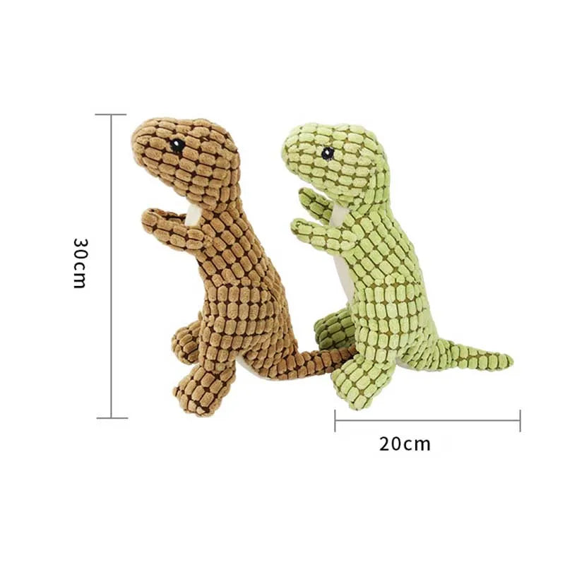 Pets Dog Chew Stuffed Funny Dinosaur Shape Cats Corn Wool