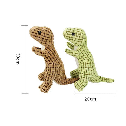 Pets Dog Chew Stuffed Funny Dinosaur Shape Cats Corn Wool