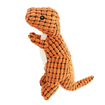 Pets Dog Chew Stuffed Funny Dinosaur Shape Cats Corn Wool