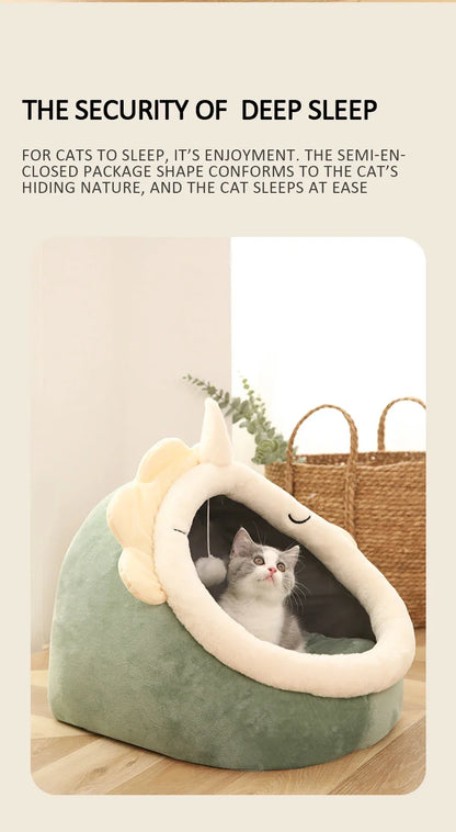 Cat Pad Bed Sweet Soft Warm Pet Basket Cozy Kitten Cushion