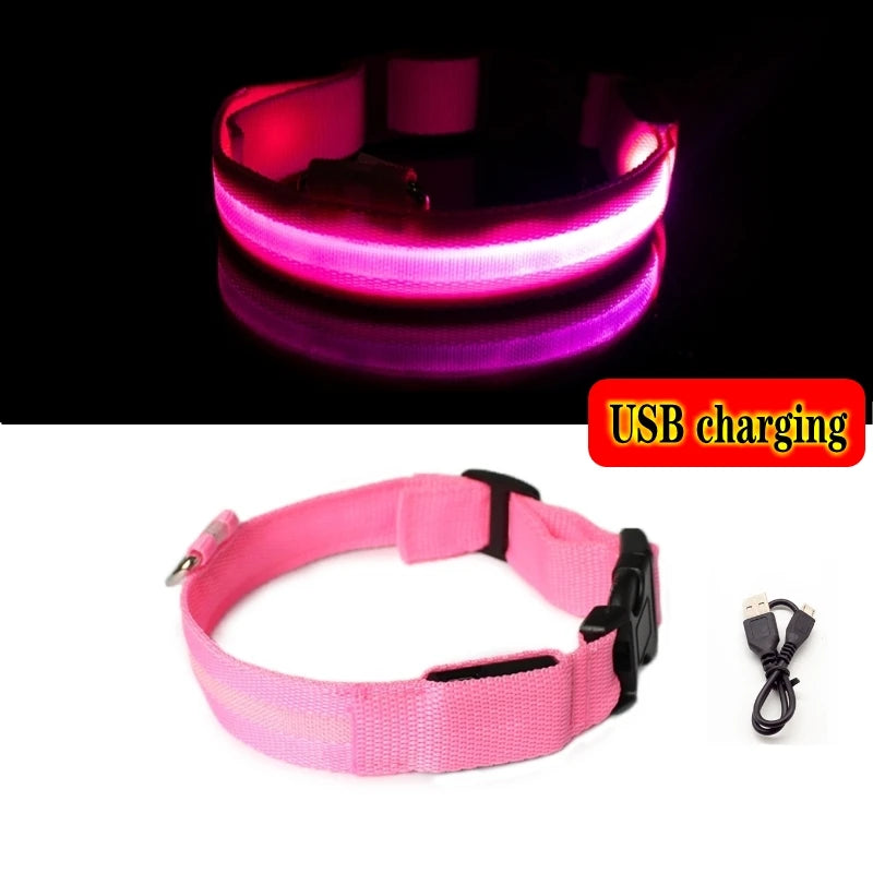 Led Dog Collar Light Anti-lost Collar For Dogs Puppies Night