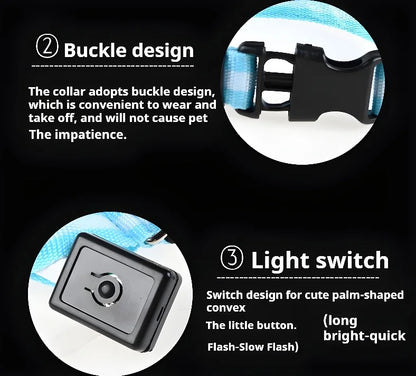 LED Night Safety Flashing Glow In The Dark Pet Dog Leash