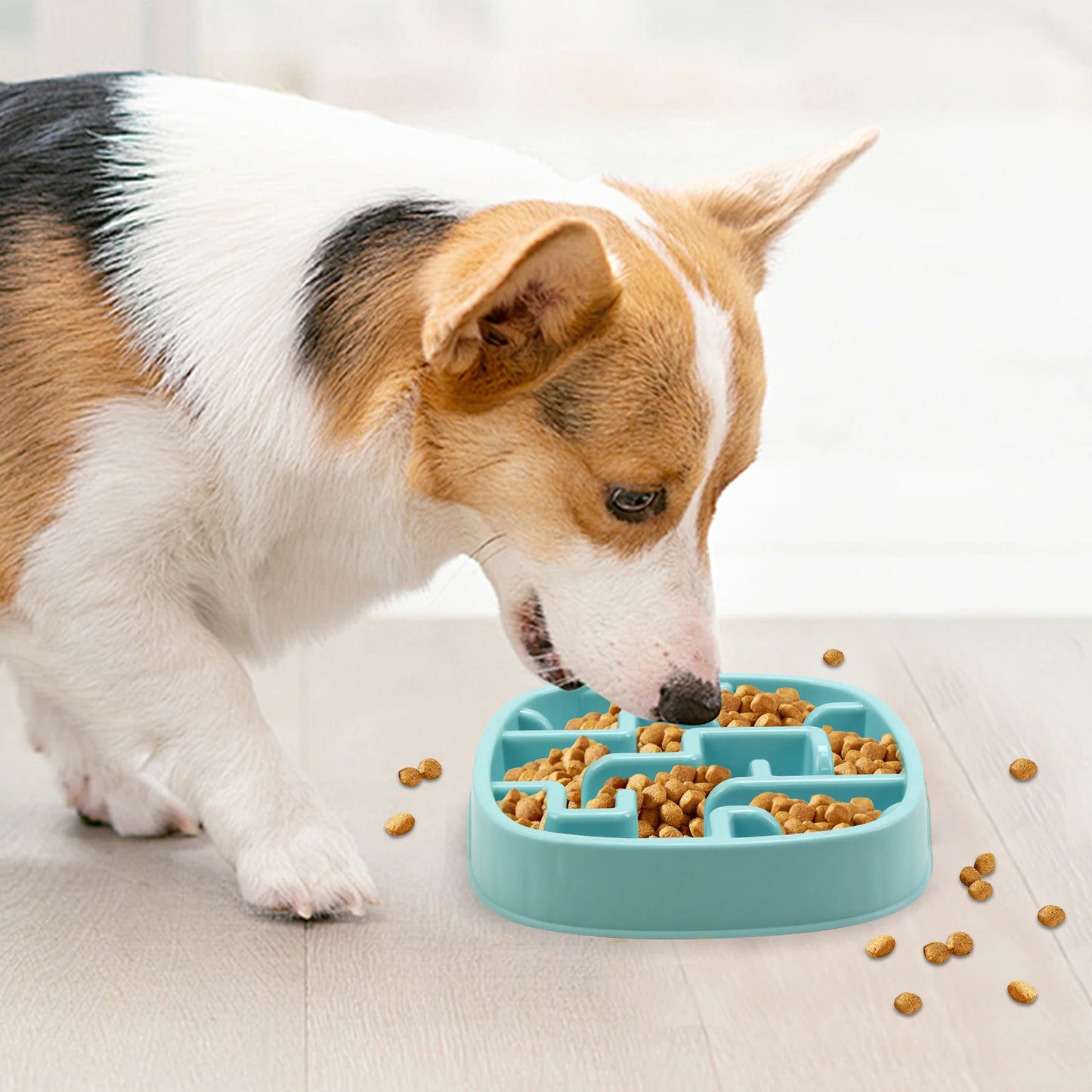 Pet Dog Slow Feeder Bowl Fun Non Slip Anti-Gulping Slower