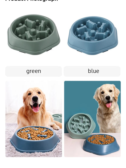 Pet Slow Food Bowl Anti-choking Feeder PP Plastic Dish Bowl