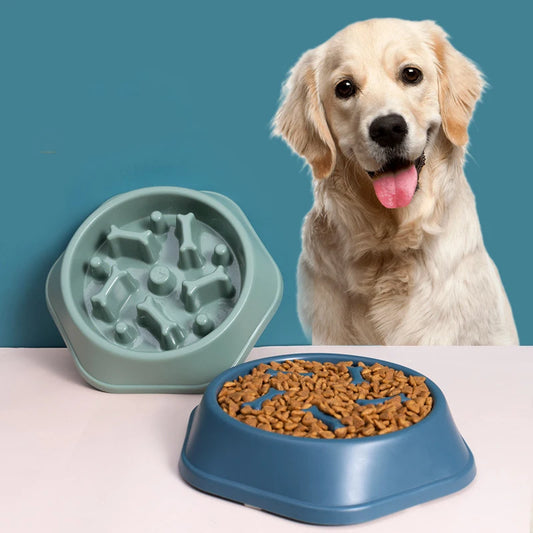 Pet Slow Food Bowl Anti-choking Feeder PP Plastic Dish Bowl