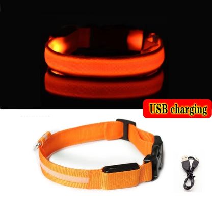 Led Dog Collar Light Anti-lost Collar For Dogs Puppies Night