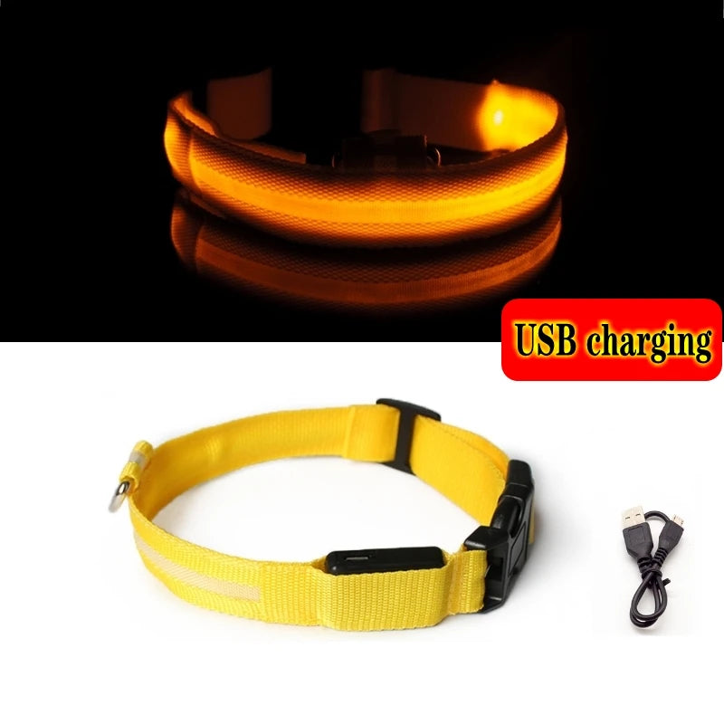 Led Dog Collar Light Anti-lost Collar For Dogs Puppies Night