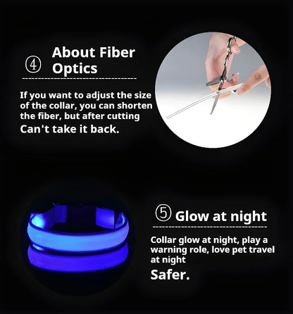 LED Night Safety Flashing Glow In The Dark Pet Dog Leash