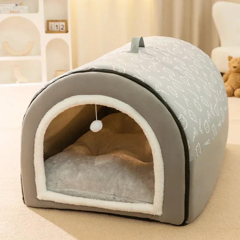 Dog Kennel Warm Dog House Mat Dogs Bed Nest Deep Sleep