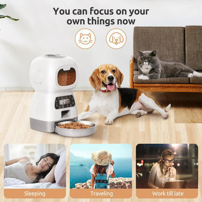 Automatic Pet Feeder For Cats WiFi Smart Swirl Slow Dog Feeder