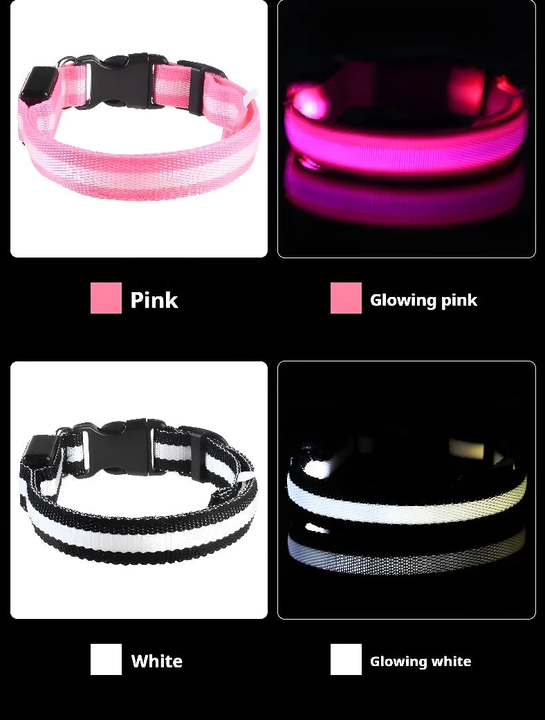 LED Night Safety Flashing Glow In The Dark Pet Dog Leash