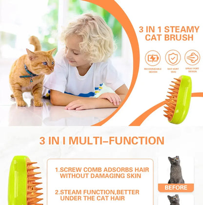 Cat Steamy Brush Steam Brush Electric Sprayer for Massage