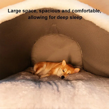 Dog Kennel Warm Dog House Mat Dogs Bed Nest Deep Sleep