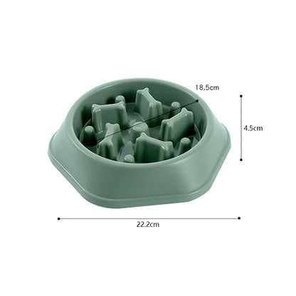 Pet Slow Food Bowl Anti-choking Feeder PP Plastic Dish Bowl