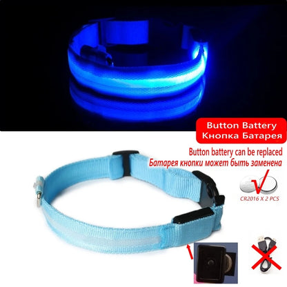 Led Dog Collar Light Anti-lost Collar For Dogs Puppies Night