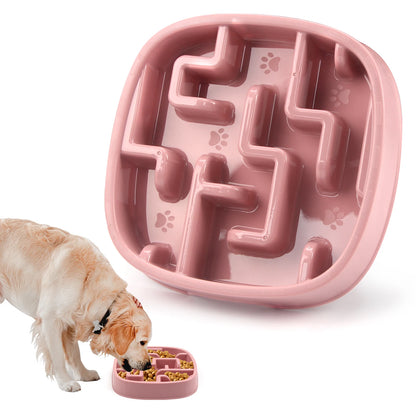 Pet Dog Slow Feeder Bowl Fun Non Slip Anti-Gulping Slower