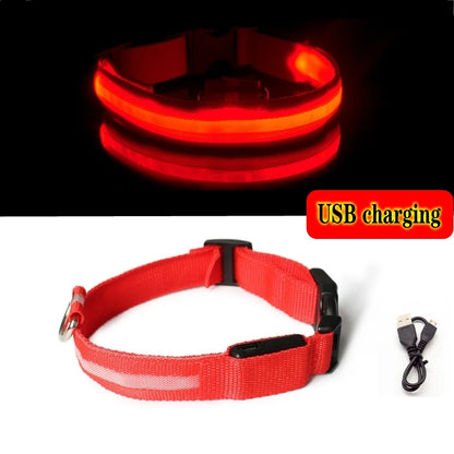 Led Dog Collar Light Anti-lost Collar For Dogs Puppies Night