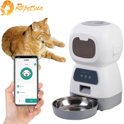 Automatic Pet Feeder For Cats WiFi Smart Swirl Slow Dog Feeder