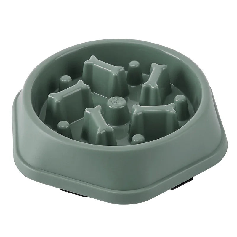 Pet Slow Food Bowl Anti-choking Feeder PP Plastic Dish Bowl