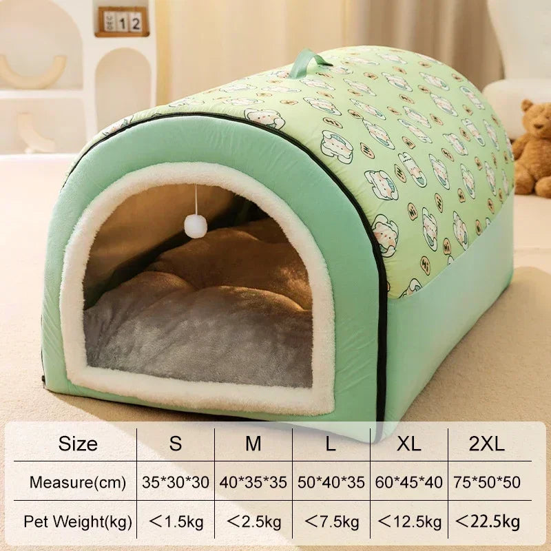 Dog Kennel Warm Dog House Mat Dogs Bed Nest Deep Sleep