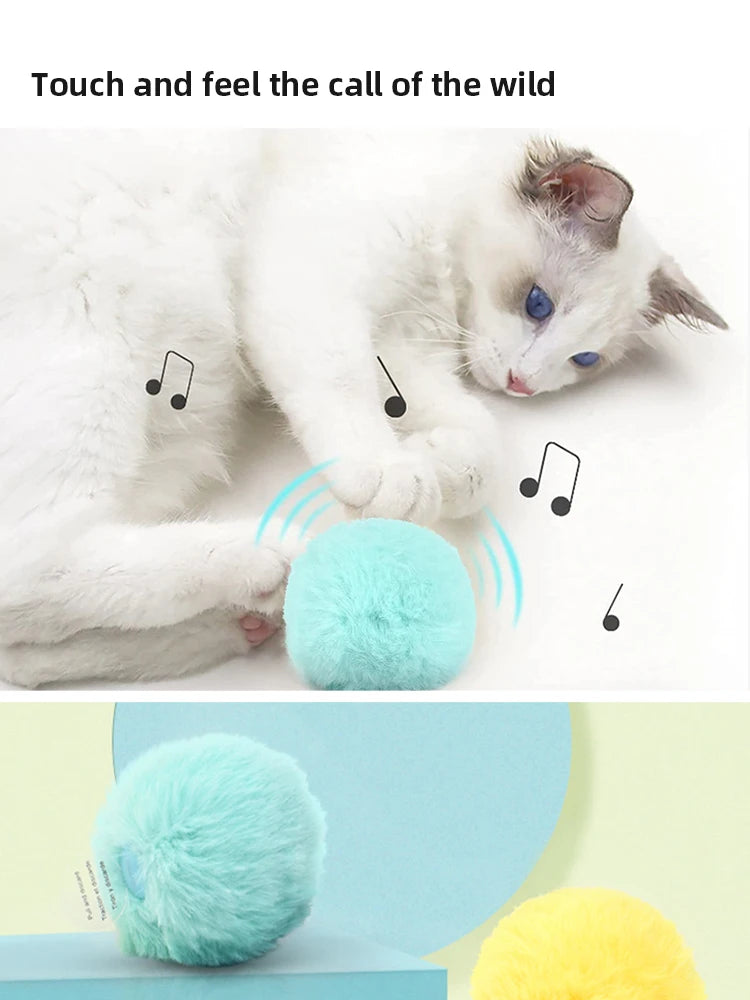 Smart Cat Toys Plush Electric Catnip Training Toy Kitten Pet