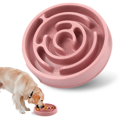 Pet Dog Slow Feeder Bowl Fun Non Slip Anti-Gulping Slower