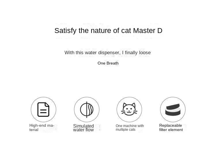 Pets Water Fountain Auto Filter USB Electric Mute Cat Drinker Bowl