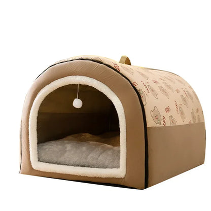 Dog Kennel Warm Dog House Mat Dogs Bed Nest Deep Sleep