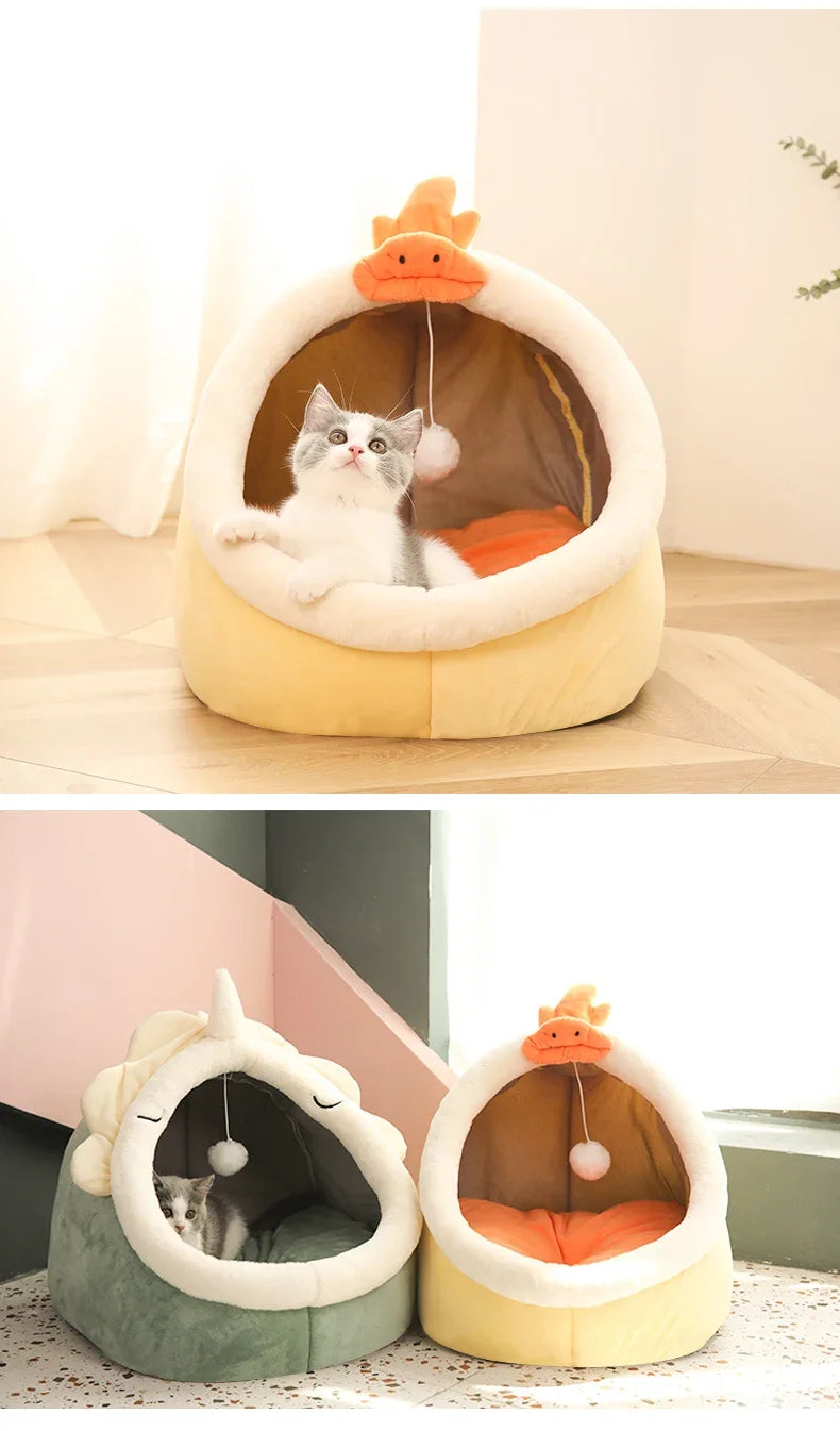 Cat Pad Bed Sweet Soft Warm Pet Basket Cozy Kitten Cushion