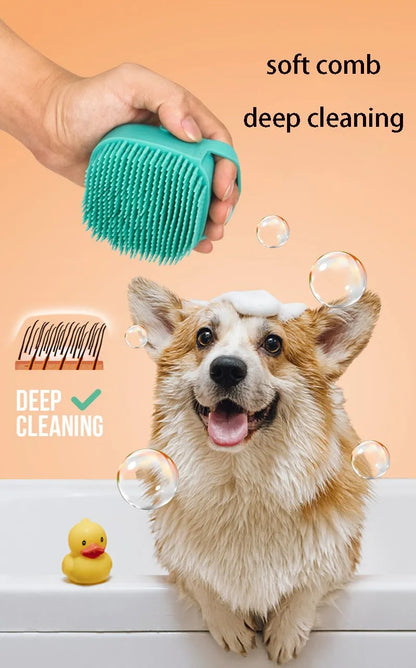 Bathroom Puppy Big Dog Cat Bath Massage Gloves Brush Soft