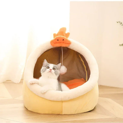 Cat Pad Bed Sweet Soft Warm Pet Basket Cozy Kitten Cushion